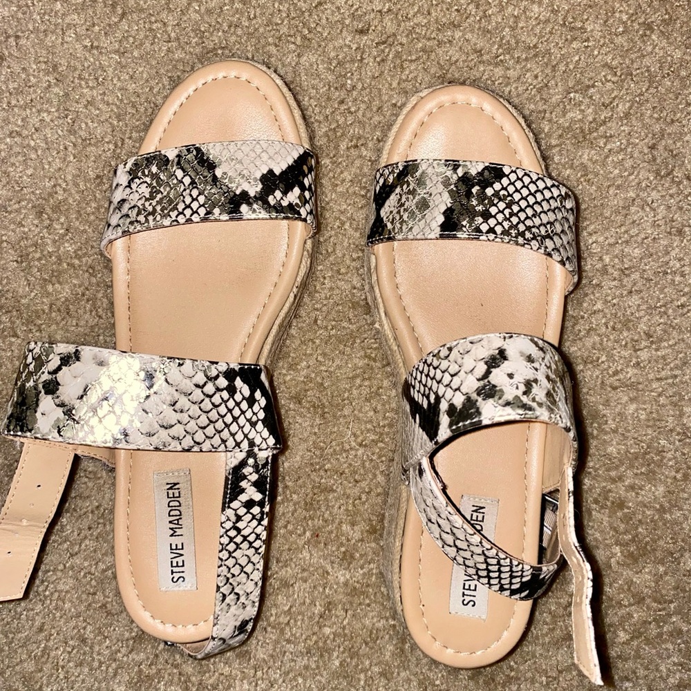 Steve Madden snakeskin platforms